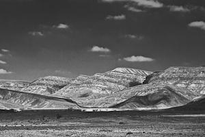 desert landscape in BW creative edit