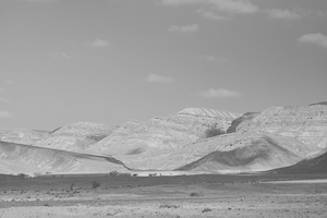 desert landscape in BW without editing