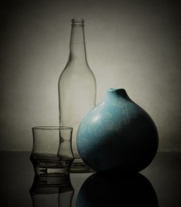 Still life with bottles