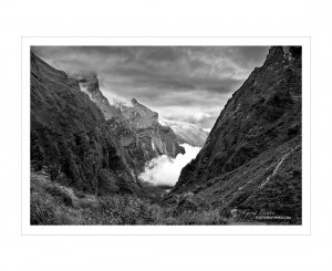 Nepal Scenery in B&W