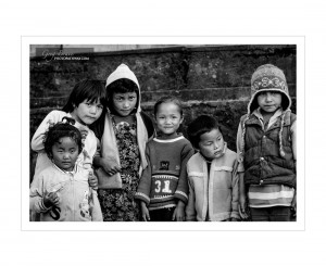 Nepal People in Black and White