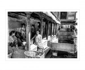 Nepal People in Black and White