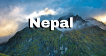 Fishtail mountain in Himalayas, Nepal