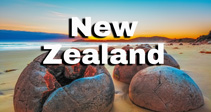 Moeraki boulders at sunset